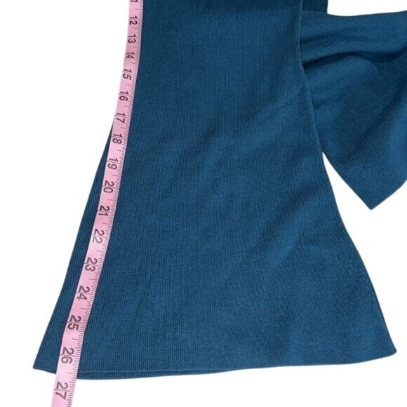 Victor Glemaud Womens Teal Knit Flared Pants Size S - Picture 11 of 12